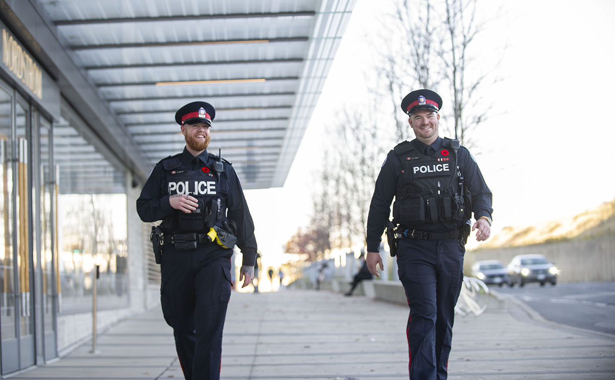 Two TPS officers wallking